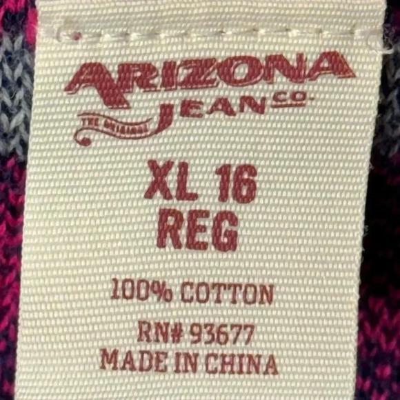 Arizona Jean Company Pink and Blue Cardigan Sweater - Picture 4 of 4